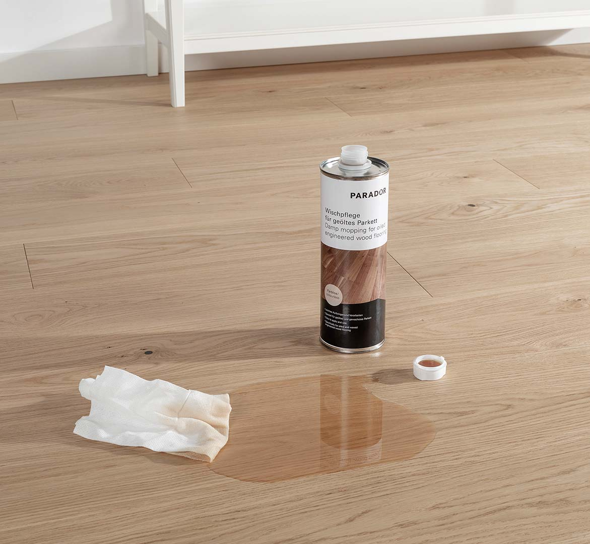 Damp mopping for oiled engineered wood flooring
 
